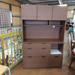 【愛品倶楽部柏店】　ニトリ　エトナ１２０ＫＢ　３枚扉キッチンボード　２０年製　ミドルブラウンの画像