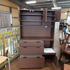 【愛品倶楽部柏店】　ニトリ　エトナ１２０ＫＢ　３枚扉キッチンボード　２０年製　ミドルブラウンの画像