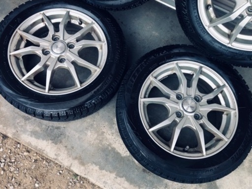 冬タイヤ 155/65R14 軽自動車用アルミ付BS製スタッドレス 4本組