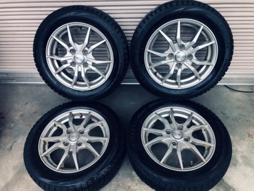 冬タイヤ 155/65R14 軽自動車用アルミ付BS製スタッドレス 4本組