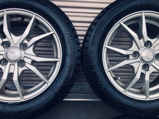 冬タイヤ 155/65R14 軽自動車用アルミ付BS製スタッドレス 4本組