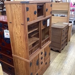 KL-58【新入荷　リサイクル品】屋久杉　漆塗り　茶棚　飾り棚　...