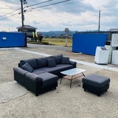 激安‼️オシャレLソファーセットテーブル付き✅大阪、京都、神戸配達設置可能‼️姫路市配達無料🚛🚛の画像