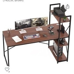 パソコンデスク140cm幅 奥行き60cm(新品)