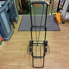 キャリーカート 幅39㎝ 軽量 折りたたみ式 3輪 ホームキャリー ガード付き ブラック 西岡店の画像