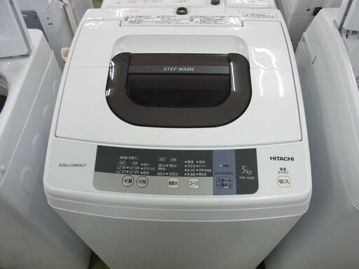 ●日立 HITACHI 2016年 全自動洗濯機 5.0kg NW-5WR 中古09