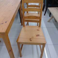 【IKEA /イケア/ダイニング5点セット/ダイニングセット/JOKKMOKK/ヨックモック/パイン無垢材/アンティークステイン】の画像