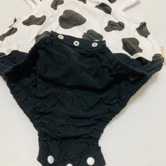 【美品】ベビー ロンパース 半袖 牛柄　サイズ80の画像