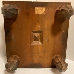 【年代物】木製　足つき碁盤と碁石、足置きセット 19路盤　324マス　へそつきの画像