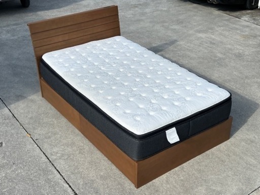 ニトリ セミダブルベッド◇Nスリープマットレス◇引出し収納◇A47