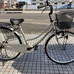 【26インチ自転車】変速なし　前タイヤ、鍵新品❗️スペアキーあり...