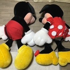 Disney ミッキーマウス＆ミニーマウス特大120㎝サイズ　ペアぬいぐるみ♪セットの画像