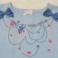 【美品】メゾピアノ　カットソー　120　水色の画像