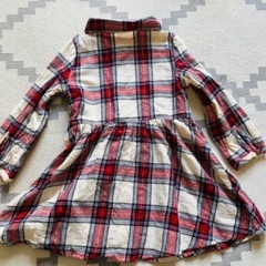 【H&M】赤系チェック 赤ちゃん向けシャツワンピの画像