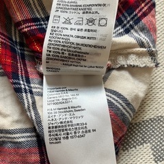 【H&M】赤系チェック 赤ちゃん向けシャツワンピの画像