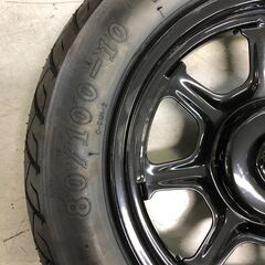 新品未使用 HONDA純正 ホンダ タクトベーシック AF79 ホイル付き タイヤセット 黒 2本セット フロント リヤの画像