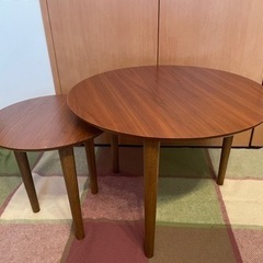 【引取者決定】サイドテーブル　大小　2個セット