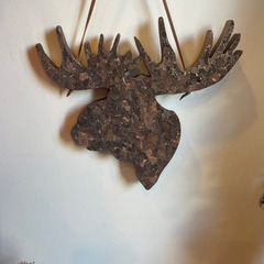 【クリスマス雑貨】新品　トナカイ　壁掛け