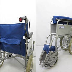 ss4431 カワムラサイクル アルミ介助用車椅子 KA302S ブルー kawamura