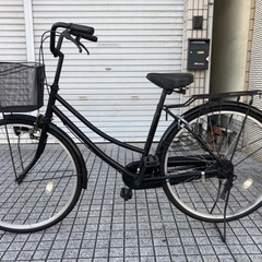 【26インチ自転車】変速なし　前後タイヤ新品、鍵新品❗️若林自転...