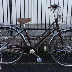 ＜整備・美品＞ブリヂストン・27インチ自転車・ブラウン 内装3段変速・LEDライト・洗車済でピカピカです♪不要自転車無料引取り有