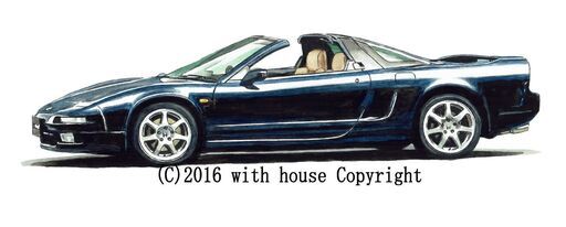 C-243 ホンダNSX 限定版画 直筆サイン有 額装済 作家 平右ヱ門
