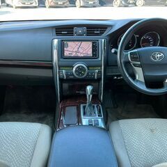 自社ローン　保証人不要　最大84回　頭金不要 トヨタ マークX2.5 250G リラックスセレクション　運転席&助手席パワーシート 純正HDDナビ （ホワイトパールクリスタルシャイン）の画像