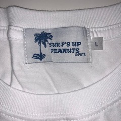 本物■HAWAII ハワイ限定 日焼け スヌーピー サーフィンSNOOPY LETS DO IT半袖Tシャツ 白L ホノルル購入の画像