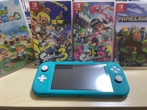 【募集停止】【ソフト4種付き】Nintendo Switch ターコイズ