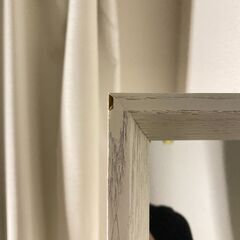 ✨お洒落な姿見・全身鏡✨を格安！(¥6000⇨¥2500) 大 ホワイト 飛散防止加工立てかけミラーアルブルの画像