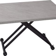 大理石調昇降テーブル B376【定価23900円⇒16400円】ガス圧昇降式テーブル 大理石柄 グレー