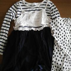 薄い長袖ワンピース　半袖120の画像