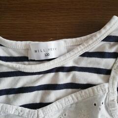 薄い長袖ワンピース　半袖120の画像