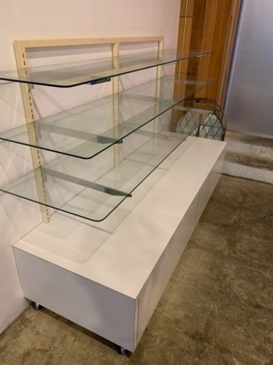 ショーケース　ガラス　収納付き　美品