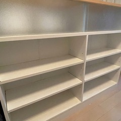 【美品・12/25まで】キッチンカウンターテーブル幅120cm 折りたたみダイニングテーブルセット　イス2脚付の画像