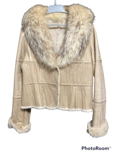 毛皮コート　ベージュゴールド