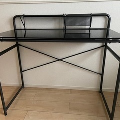 ガラスデスク ブラック の画像