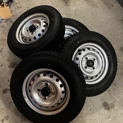 程度良好ダイハツ純正鉄ホイ付！ダンロップWINTERMAXX S...