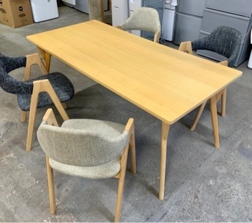 札幌市内配送無料 コスパクリエーション ダイニング5点セット テーブル幅170cm チェア4脚