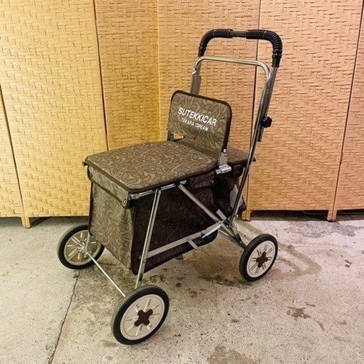 【売約済み】　シルバーカー　シルバーカート　買い物　ヘルスバッグ　シニアカー　シニアカート　手押し車　座れる　座面付き