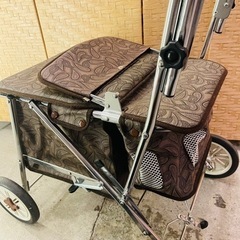 【売約済み】　シルバーカー　シルバーカート　買い物　ヘルスバッグ　シニアカー　シニアカート　手押し車　座れる　座面付き　の画像