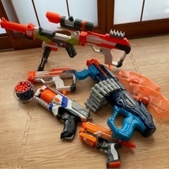 お値下げしました！ナーフセット  銃5個セットスポンジ製弾付き