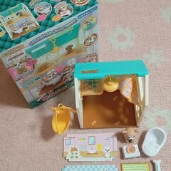 【美品】チワワとおふろのおうち　ゆびわんこ
