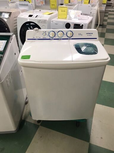 日立　二層式洗濯機　5.5ｋｇ　PS-55AS2　2018年製　シンプルデザイン　人気　チェック済　クリーニング済　貝塚市　二色浜
