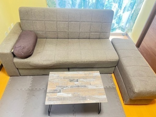 ソファーベッド　机付き