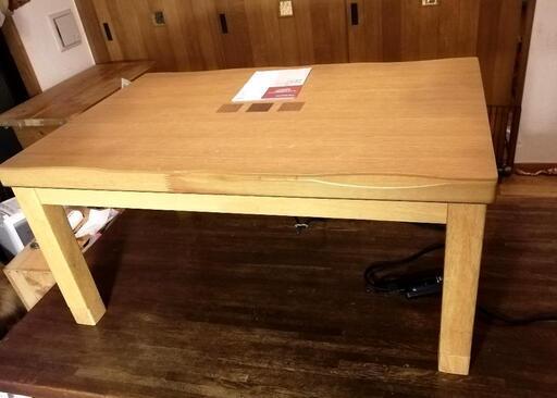 家具調コタツ 90×60×37cm（継ぎ脚で42）コイズミ製