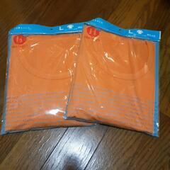 クルーネック9分袖　オレンジ　未使用2つまとめて