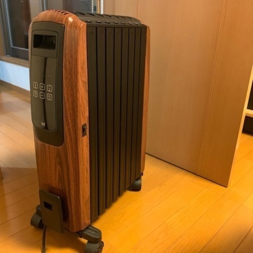 モダンデコ オイルヒーター ウッド調 オシャレ