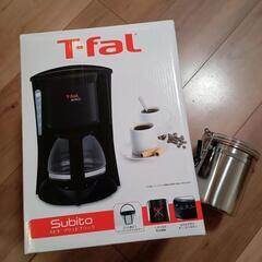 【値下げ6】T-fal　コーヒーメーカー＋ｺｰﾋｰ入れ付き