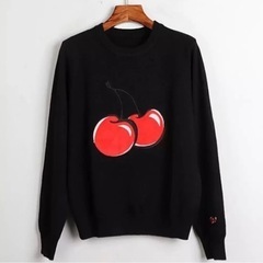 チェリーセーター♡2着セット♡黒、ぐらー